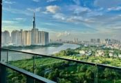 The River Thu Thiem apartment for rent, District 2, has 3 bedrooms, river view and Landmark 81