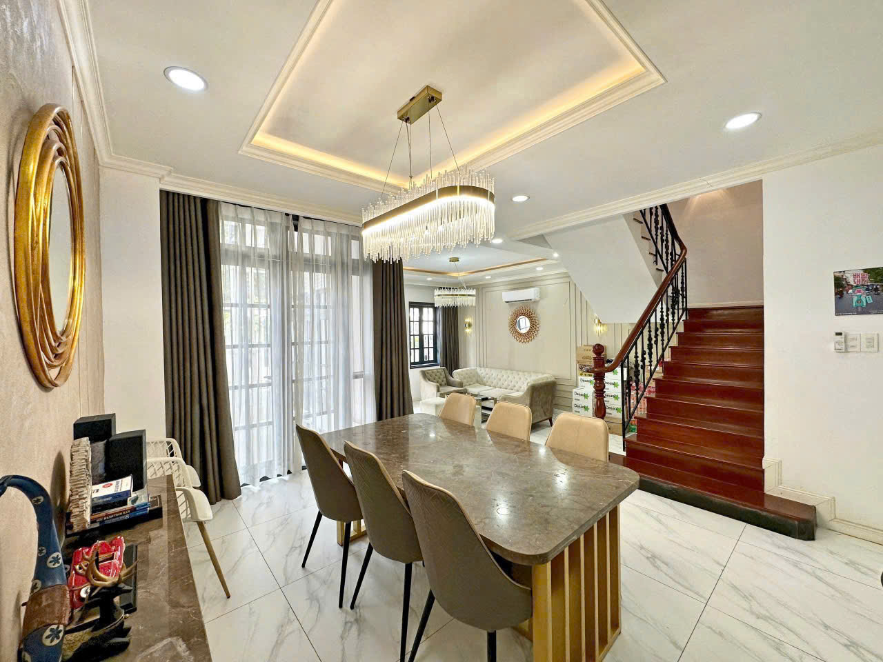 Nguyen Van Linh villa for rent, District 7 with 5 bedrooms with private pool high-class furniture 11