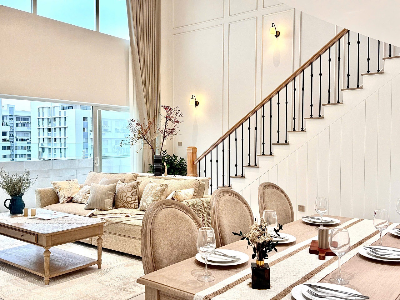 My Khanh 3B Phu My Hung duplex apartment for rent with new design 4 bedrooms furnished – 198m2