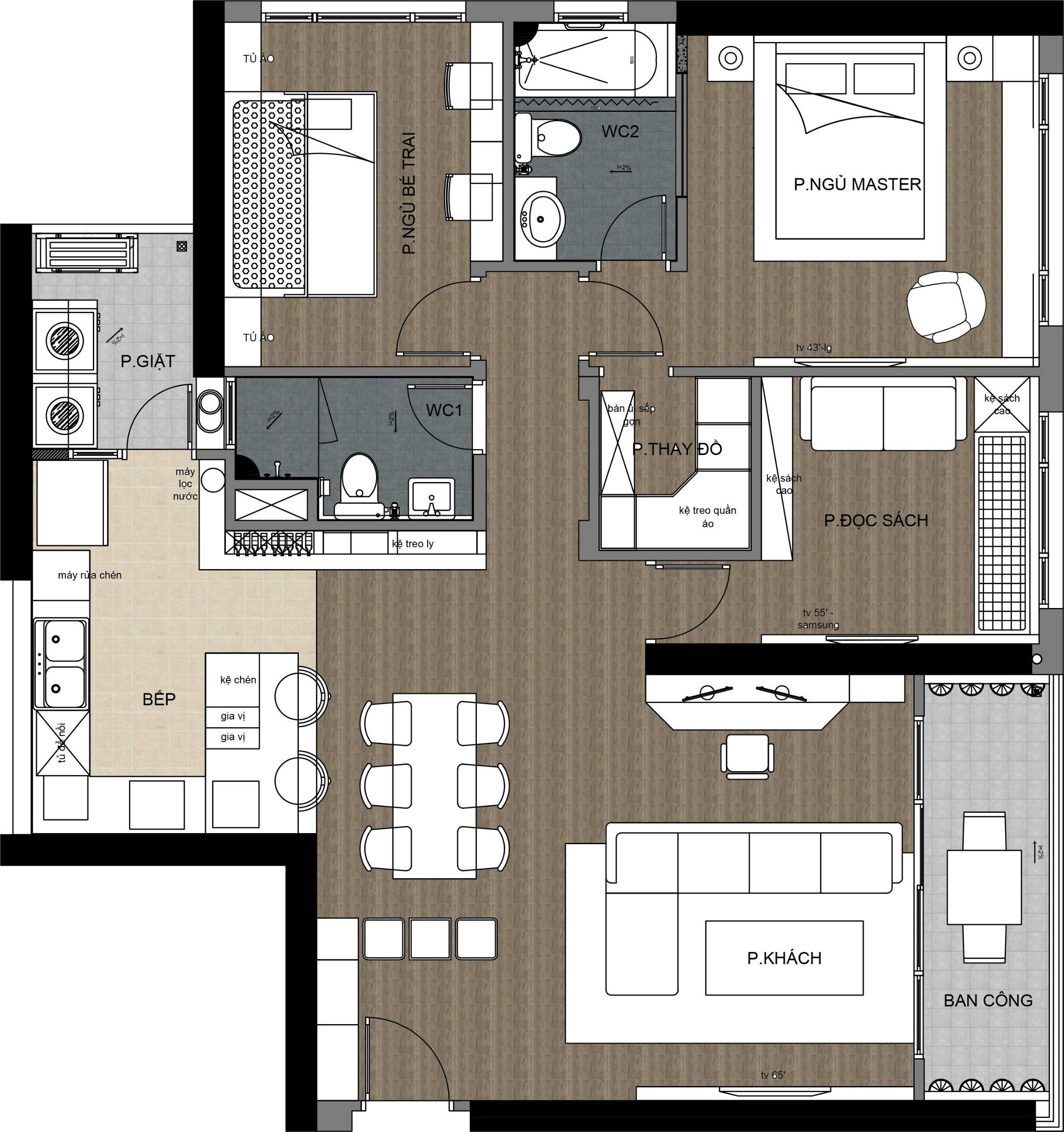 The View Riviera Point apartment for sale in District 7 with 3 bedrooms, Southeast view, middle floor – 125m2 10