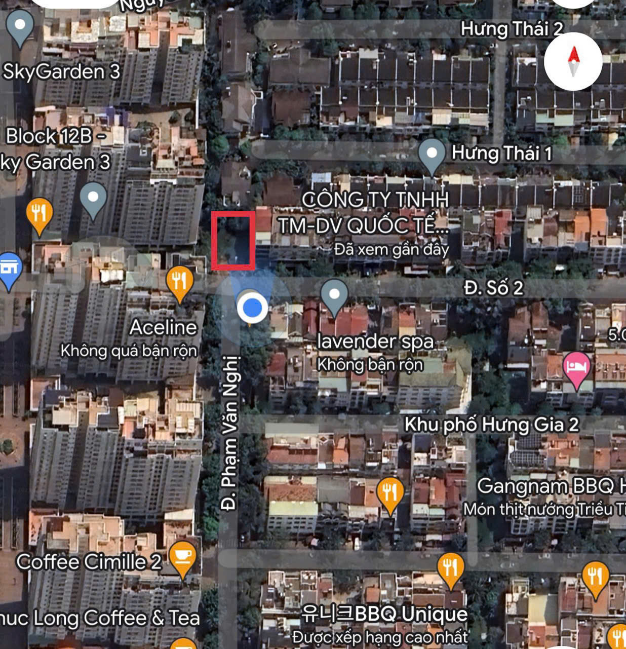 Land for sale in front of Hung Gia 5 Phu My Hung, District 7 2 corner lots of street No. 2 and Pham Van Nghi – 256.5m2 2