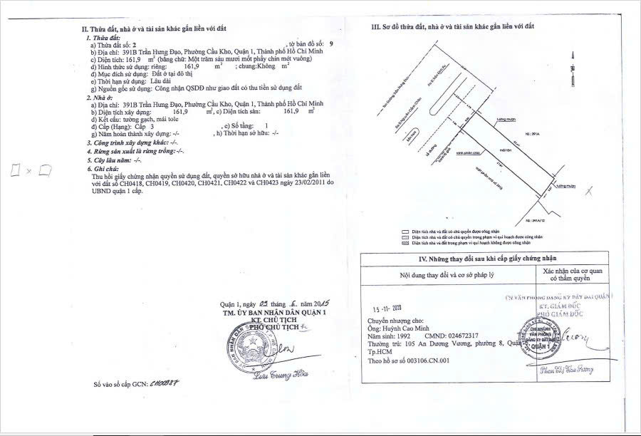 Bán nhà mặt tiền 391B Trần Hưng Đạo, Phường Cầu Kho, Quận 1 nhà cũ tiện xây mới – 162m2 4
