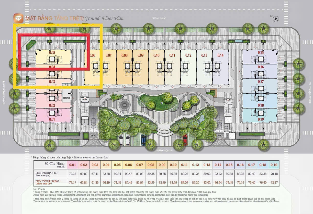 Cho thuê nhà phố kinh doanh The Larcade Phú Mỹ Hưng, Quận 7 xây 6 tầng căn góc Hoa Hậu – 382m2